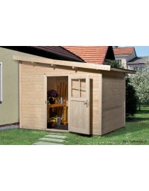 Abri de jardin en bois adossé, 260, 4,94 m², 28 mm, Weka, achat, pas cher