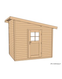 Abri de jardin en bois adossé, 260, 4,94 m², 28 mm, Weka, achat, pas cher