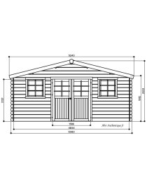 Abri de jardin en bois, Douai, 15,14 m², 28 mm, Solid, achat, pas cher