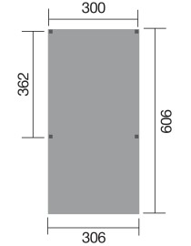 Carport en bois en Y, 612, 3,00 x 3,62 m, Weka, achat, pas cher