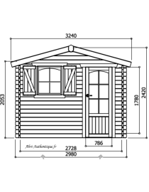 Abri de jardin en bois, Servox, 8,88 m², 40 mm, Solid, achat, pas cher