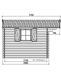 Abri de jardin en bois, Servox, 8,88 m², 40 mm, Solid, achat, pas cher