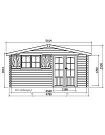 Abri de jardin en bois, Chambery, 19,98 m², 40 mm, Solid, achat, pas cher