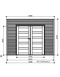 Abri de jardin en bois autoclave, Capri, 5,94 m², 19 mm, Solid, achat, pas cher