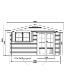 Abri de jardin en bois, Tignes, 16,22 m², 40 mm, Solid, achat, pas cher