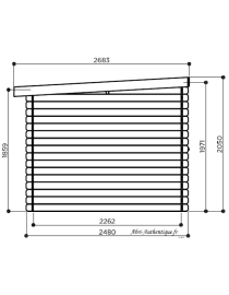 Abri de jardin en bois, Hof, 6,15 m², 19 mm, Solid, achat, pas cher