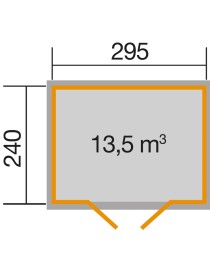 Abri de jardin en bois, 219, 28 mm, 7,08 m², Weka, achat, pas cher