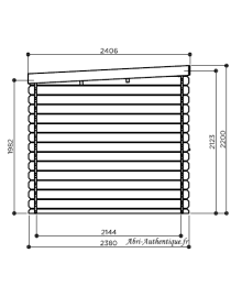 Abri de jardin en bois, Riom, 7,09 m², 28 mm, Solid, achat, pas cher