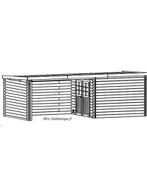 Abri de jardin en bois avec terrasse, Rohan, 19,82 m², 28 mm, Solid, achat, pas cher