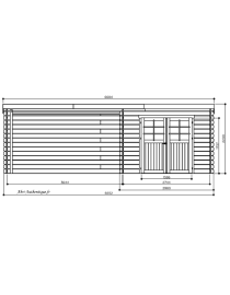 Abri de jardin en bois avec terrasse, Rohan, 19,82 m², 28 mm, Solid, achat, pas cher