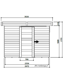 Abri de jardin en bois, Lund, 5,03 m², 19 mm, Solid, achat, pas cher