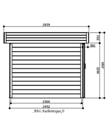 Abri de jardin en bois, Arhus, 8,17 m², 28 mm, Solid, achat, pas cher