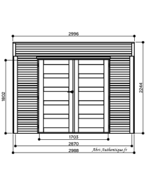 Abri de jardin en bois autoclave, Potenza, 5,94 m², 19 mm, avancée, Solid, achat, pas cher