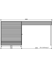 Abri de jardin en bois autoclave, Potenza, 5,94 m², 19 mm, avancée, Solid, achat, pas cher