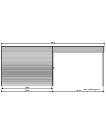 Abri de jardin en bois autoclave, Matera, 8,69 m², 19 mm, avancée, Solid, achat, pas cher