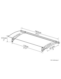 Auvent de porte, marquise Aquila, protection porte, Abri-Authentique.fr