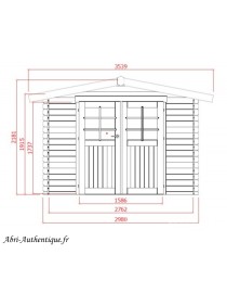 Abri de jardin en bois-Amberg-7,39 m²-19 mm-Solid-achat-pas cher