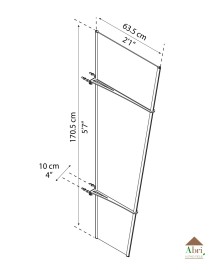 Auvent de porte, Pegasus, coup vent, Abri-Authentique.fr