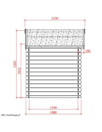 Abri de jardin en bois-Saran-5,90 m²-28 mm-Solid-achat-pas cher