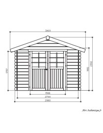 Petit abri de jardin en bois 28mm, Nîmes, 5 m², 2 portes, Solid, pas cher,  achat