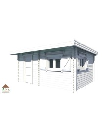 Abri de jardin en bois, 25,38 m², Madrier 60 mm, foresta