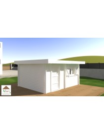 Abri de jardin en bois, 25,38 m², Madrier 60 mm, foresta