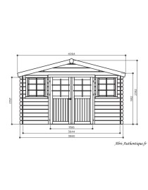 Abri de jardin en bois, Dole, 11,56 m², 28 mm, Solid, achat, pas cher