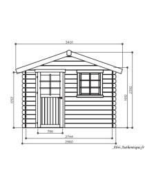 Abri de jardin en bois, Sologne, 8,88 m², 28 mm, Solid, achat, pas cher