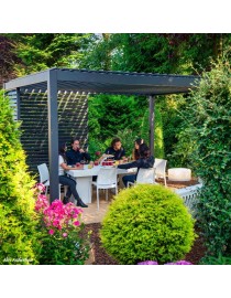 Pergola Bioclimatique auto-portée, Ombréa, 3,00 x 4,00 m, aluminium, lames orientables, achat, pas cher