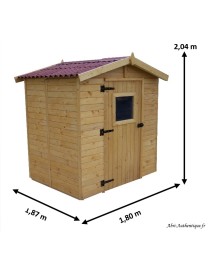 Abri de jardin en bois, 2,56 m², 16 mm, Habrita, achat